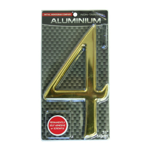 5 1/2" Gold Effect Numeral 4