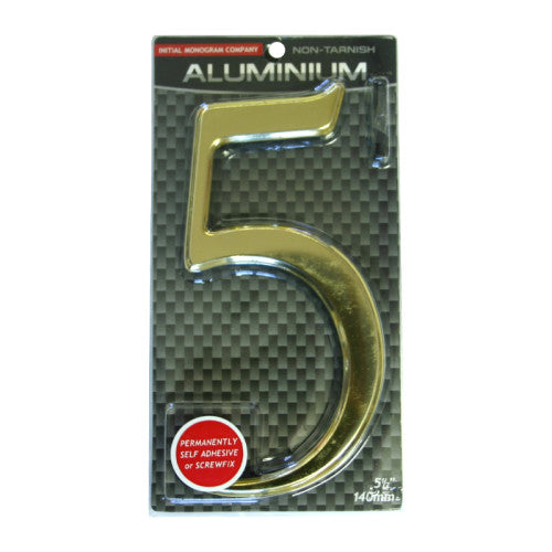 5 1/2" Gold Effect Numeral 5