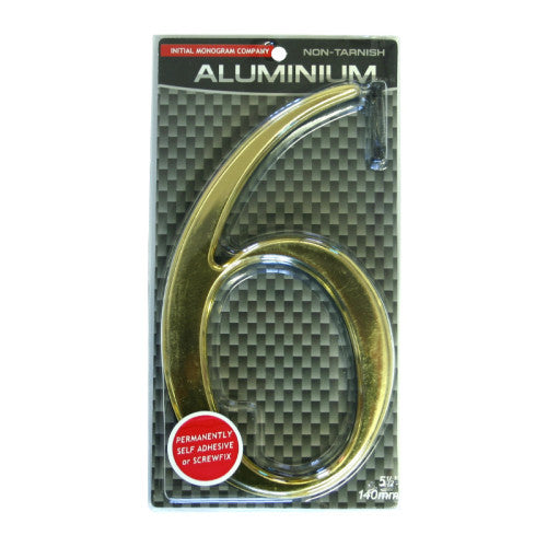 5 1/2" Gold Effect Numeral 6