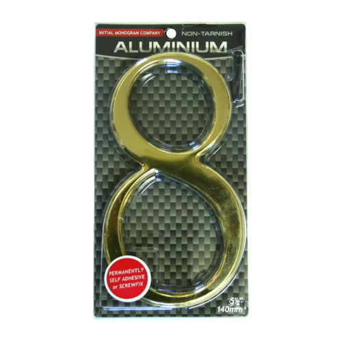 5 1/2" Gold Effect Numeral 8