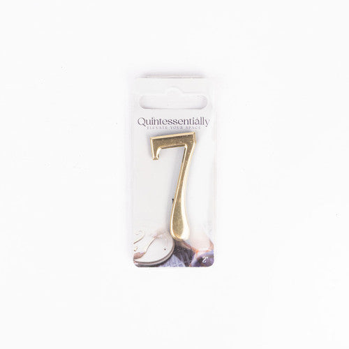2" Gold Effect Numeral 7