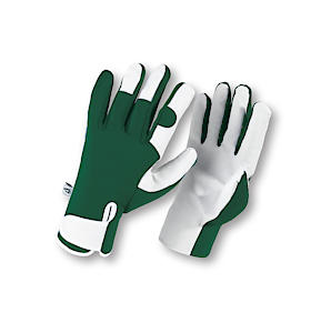 Spear & Jackson Leather Palm Gardening Gloves Medium Green