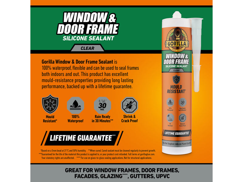 Gorilla Window & Door Sealant Clear 295ml