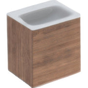 Geberit Selnova Square S 600mm Slim Basin  Two Drawer Vanity Unit -Dark Hickory - Image 2