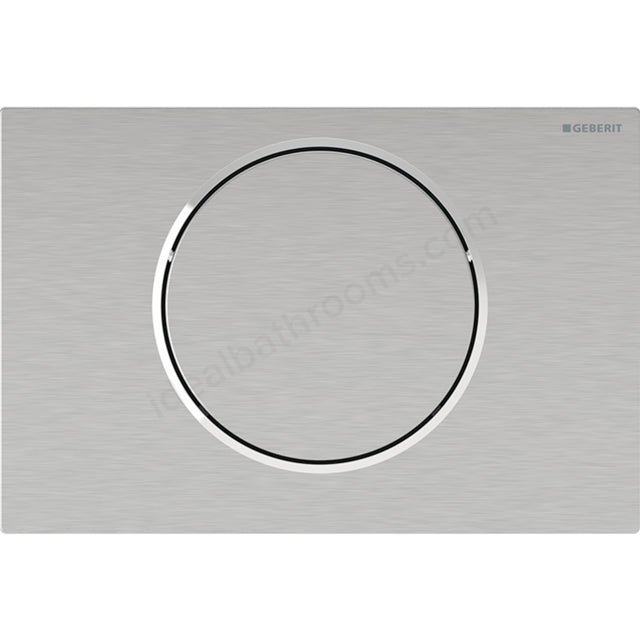 Geberit Sigma10 Mains Powered Single Flush Plate for Pull-Down Rail - Stainless Steel - Image 3