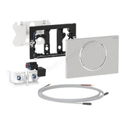 Geberit Sigma10 Mains Powered Single Flush Plate for Pull-Down Rail - Stainless Steel - Dimensions