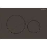Geberit Sigma20 Dual Flush Plate - Matt Black & Black - Dimensions