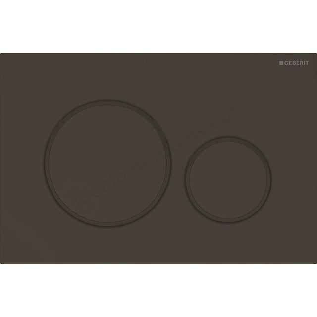 Geberit Sigma20 Dual Flush Plate - Matt Black & Black - Dimensions