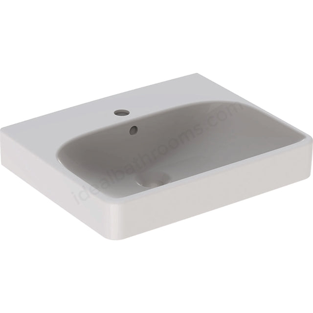 Geberit Smyle SquareWashbasin 1 Tap Hole - Dimensions