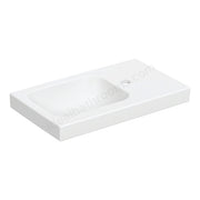 Geberit iCon light handrinse basin 530mm RH tap hole & shelf space - Satin - Dimensions