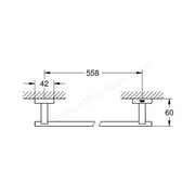Grohe ESSENTIALS CUBE TOWEL RAIL 600MM - Main Image