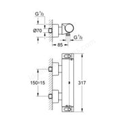 Grohe Gohtherm 2000 Thermostatic Shower Mixer - Chrome - Main Image