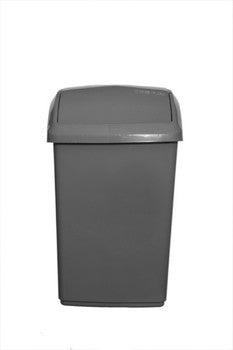 30L Swing Bin Silver