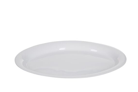 42Cm White Oval Plater
