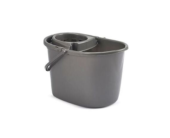 15L Deluxe Mop Bucket Silver