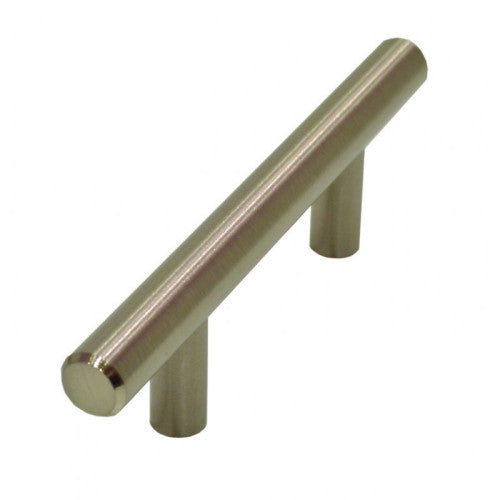 Plain 'T'  Bar Handle, Brushed Nickel, 64mm