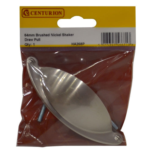 Shaker Drawer Pull, Brushed Nickel, 64mm - Min Order 4