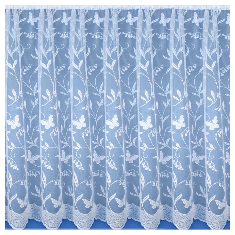 Hawaii Net Curtain White 54" / 137cm - Per Metre