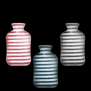 Life Hot Water Bottle with Stripey Cover 1.8 Litre