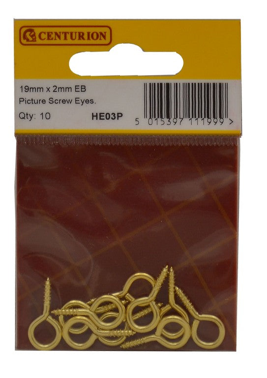 19mmx 2mm EB Picture Screw Eyes