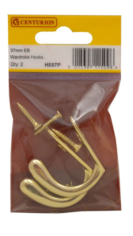 37mm EB Die Cast Wardrobe Hooks