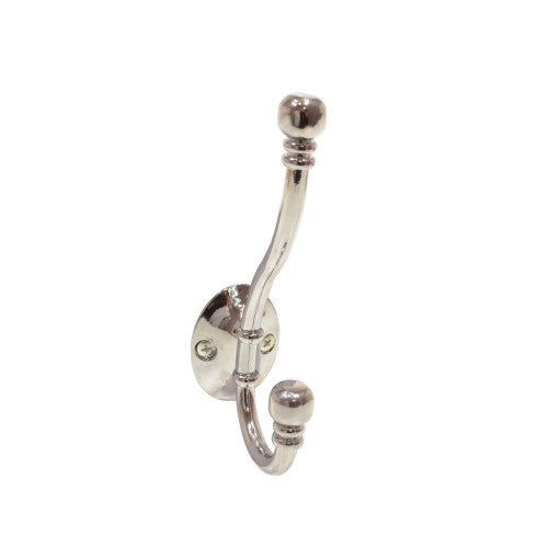 130mm Premium Ball End Hat & Coat Hook - Chrome Plated - Pack Qty 1