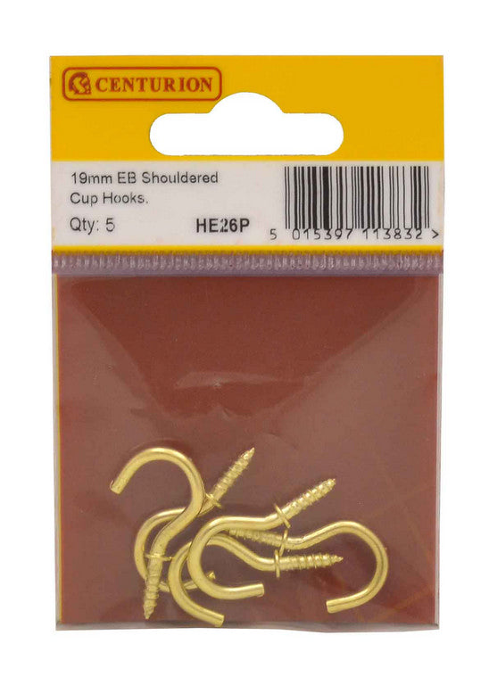 19mm EB Shouldered Cup Hooks