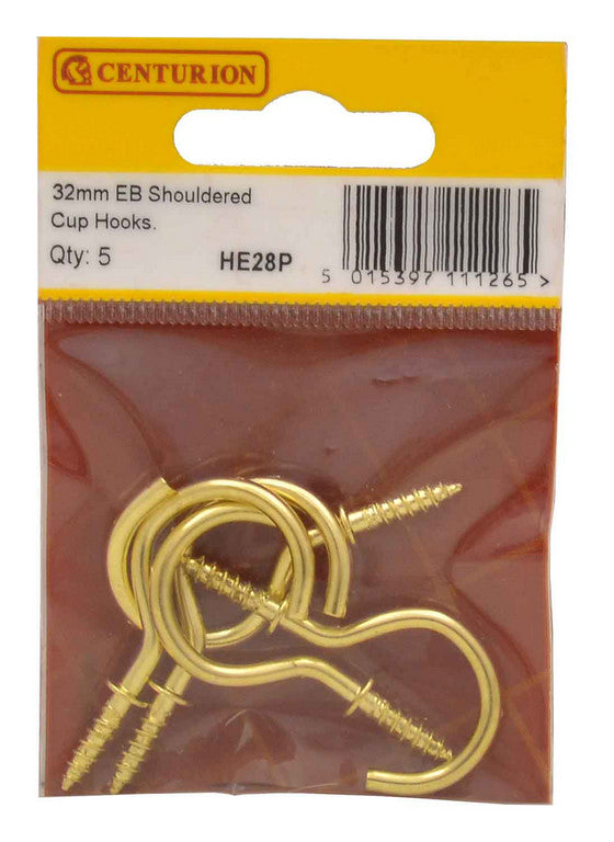 32Mm Eb Shouldered Cup Hooks
