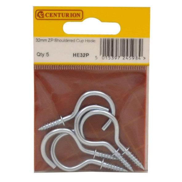 32mm Zp Shouldered Cup Hooks