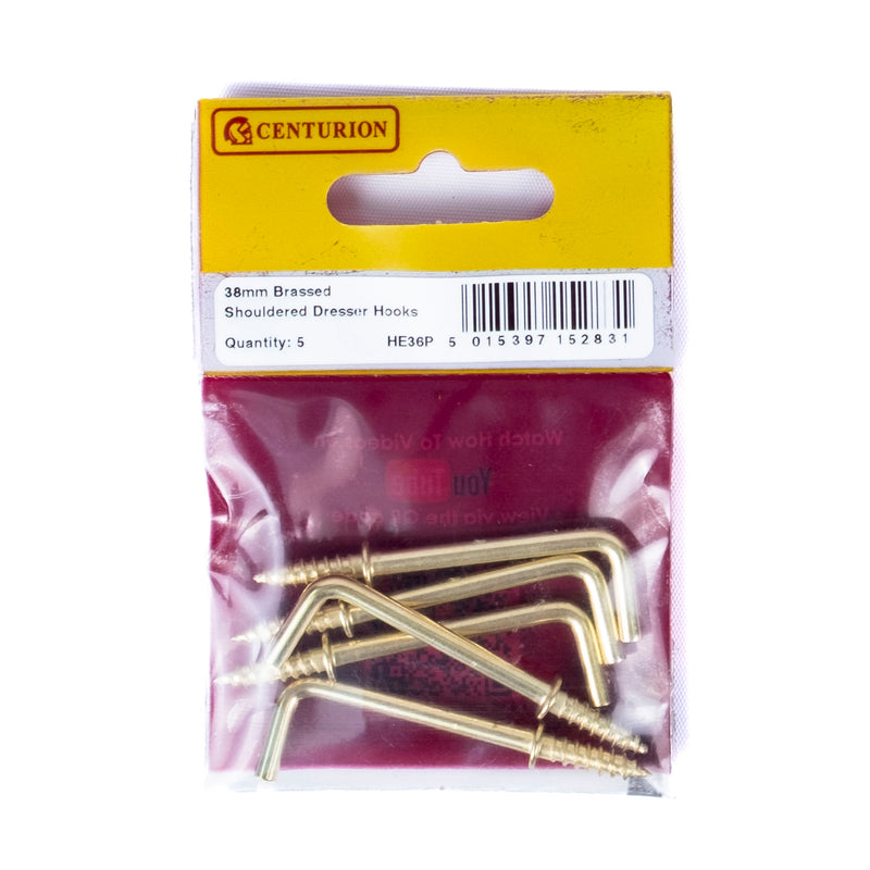 38mm EB Shouldered Dresser Hooks (Pack of 5)