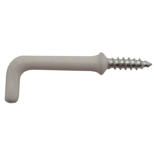 25mm White PVC Shouldered Dresser Hooks