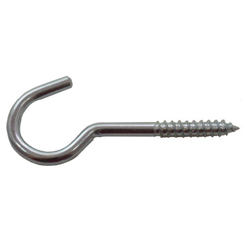 Steel Screw Hooks - Zinc Plated - 80mm x 12mm