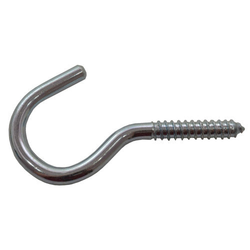 Steel Screw Hooks - Zinc Plated - 100mm x 18mm