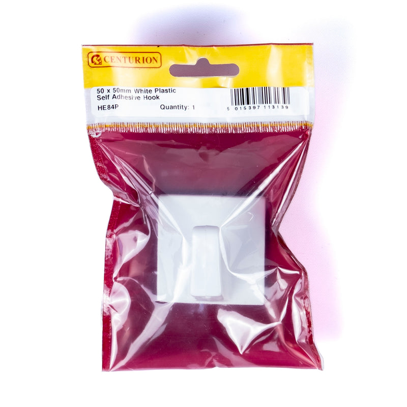 50x50mm Plastic Self Adhesive Hook Square