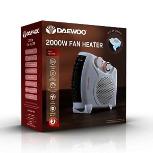 Daewoo 2000W Flat Fan Heater