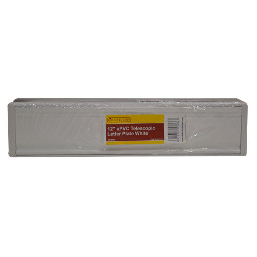 uPVC Telescopic Letter Plate, White, 305mm