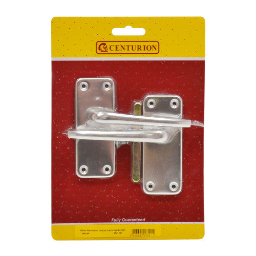 Lincoln Lever Lock Set, Polished Anodised Aluminium, 100mm x 40mm