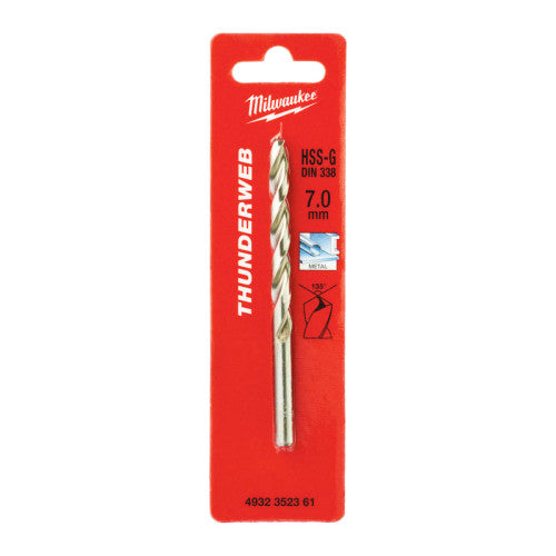 THUNDERWEB™ HSS-G Metal Drill Bit (DIN338) 7.0x109mm - 1pc