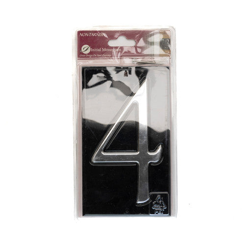 Gloss Black Numbered Plaque 4