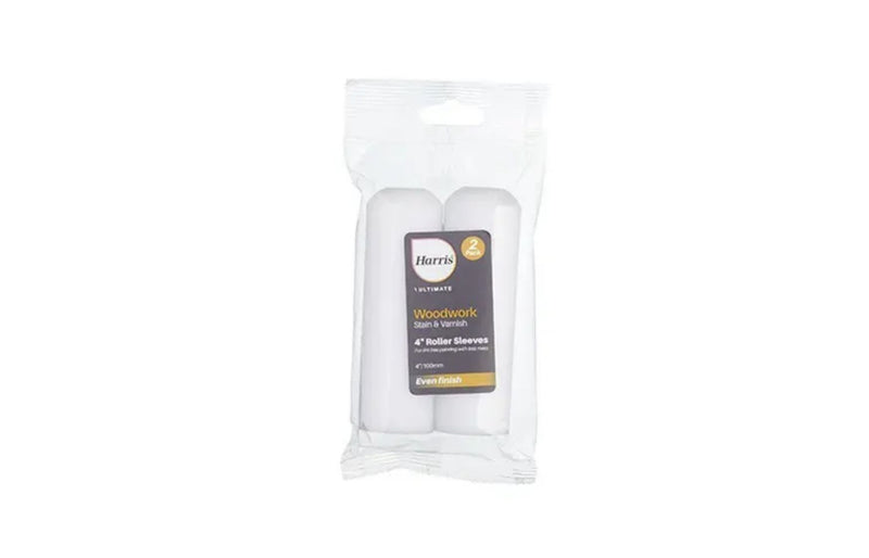 Harris Ultimate Interior Stain & Varnish Roller Sleeve 4in 2 Pack — Trade Pack of 10