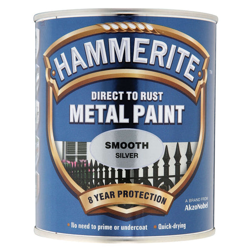 Hammerite 750Ml Smooth Silver