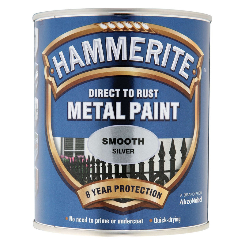 Hammerite 750Ml Smooth Silver