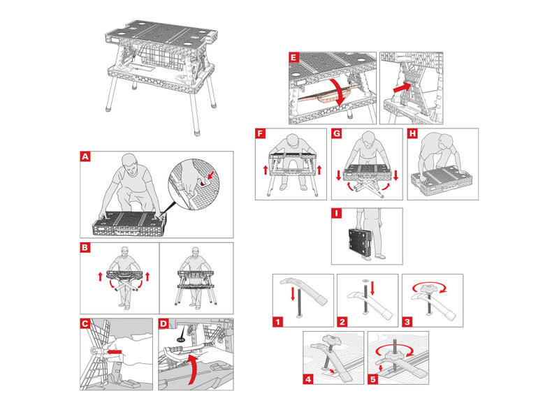Folding Work Table V2 Black