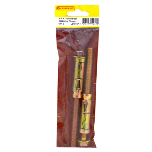 M10 x 75mm Expanding Loose Bolt  (Pack of 2)