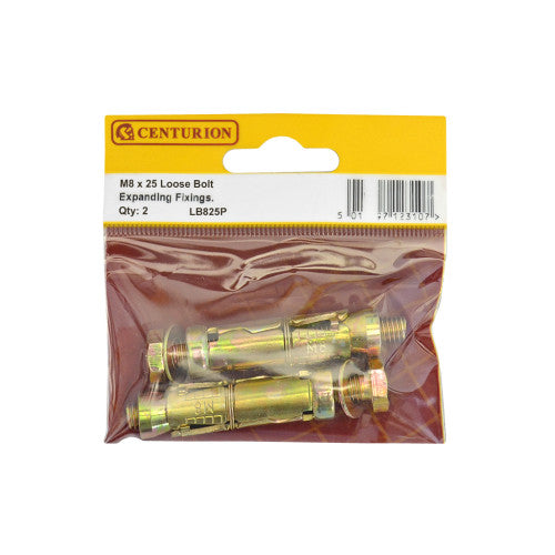M8 x 25mm Expanding Loose Bolt  (Pack of 2)