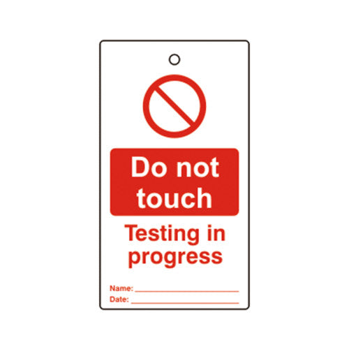 'Do Not Touch' Lockout Tag (Single Sided, 10 Pack)