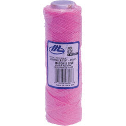 Marshalltown Masons Braided Nylon Line Fluorescent Pink - 250' (76m)