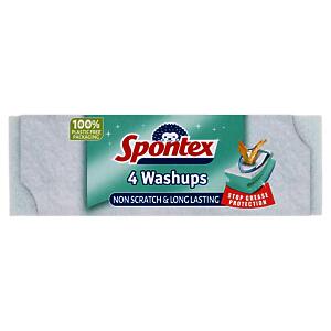 Spontex Washups Non Scratch Sponge Scourers (4 Pack)