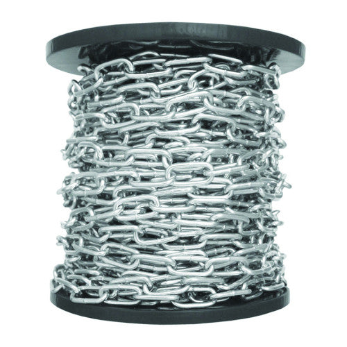 Welded Straight Link Chain, Stainless Steel, 2.5mm x 17mm x 10m