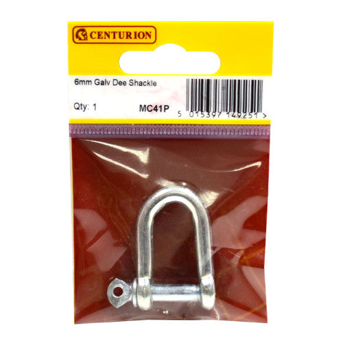 Dee Shackles, Galvanised, 6mm x 25mm x 13mm